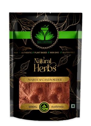 SAI HERBS Majith Afgani Powder - Manjistha Afgani Powder - Rubia Cordifolia Afgani Powder - Afgani Madder Powder - Pure & Natural