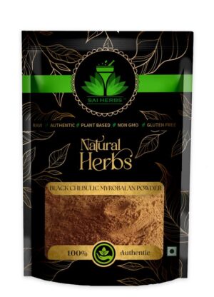SAI HERBS Black Chebulic Myrobalan Unani Powder - Chotti Harr Unani Powder - Pure & Natural