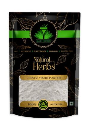 SAI HERBS Crystal Mishri Powder - Mishri Dana Powder - Crystal Mishri Powder - Sugar Candy Powder - Rock Sugar Powder - Pure & Natural