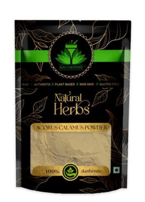 SAI HERBS Calamus Root Powder - Vacha Root Powder - Acorus Calamus Powder - Good for Skin - Pure & Natural