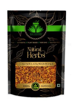 SAI HERBS Calendula Flower Petals - For Glowing Skin - Weight Loss - Herbal Tea - Pure & Natural