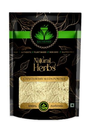 SAI HERBS Chasteberry Seeds Unani Powder - Vitex Agnus Unani Powder - Castus Unani Powder - Monk's Pepper Unani Powder - Pure & Natural