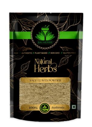SAI HERBS Dried Sage Leaves Powder - For Tea - Smudge Smudging - For Energy - Pure & Natural