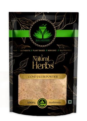 SAI HERBS Gond Siyah Powder - Kala Gond Powder - For All Kinds of Bones Pain-Pure & Natural