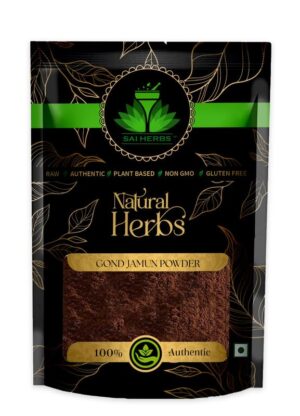 SAI HERBS Gond Jamun Siddha Powder - Indian Black Berry Gum Siddha Powder - Goodness of Jamun & Jambolan - Controls Diabetes - Pure & Natural