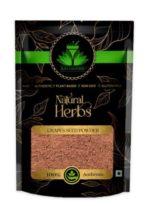 SAI HERBS Grapes Seeds Powder - Angooj Beej Powder - Antioxidant Supplement Powder - Strengthens Immunity - Helps Fight Infections - Promotes Healthy Skin & Hair - Pure & Natural
