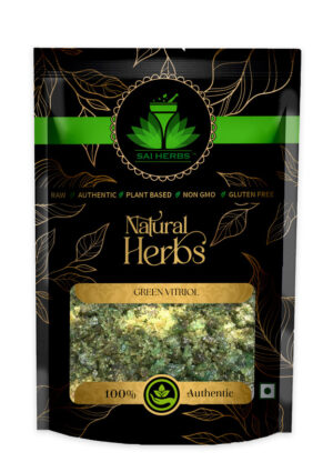 SAI HERBS Green Vitriol - Calcined Iron Sulphate - Calcined Ferrous Sulfate - Good for Healthy Lifestyle, Supports Overall Wellness - Pure & Natural