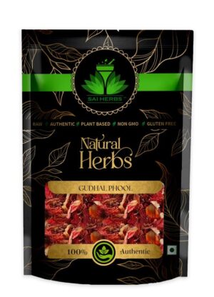 SAI HERBS Gudhal Phool - Jaswand - Hibiscus Rosa Sinensis - Hibiscus Flower - Pure & Natural