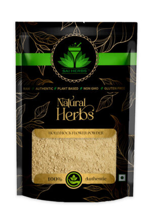 SAI HERBS Hollyhock Flower Powder - Good for Healthy Lifestyle, Supports Overall Wellness - Pure & Natural