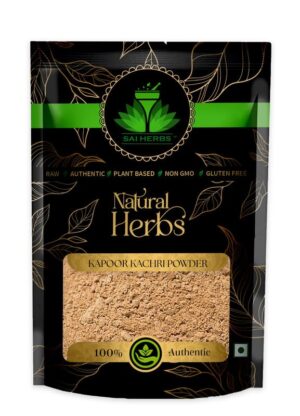SAI HERBS Kapoor Kachri Powder - Kapur Kachri Powder - Ekangi Powder - Hedychium Spicatum Powder - Spiked Ginger Lily Powder - Pure & Natural