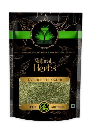 SAI HERBS Kasuri Methi Powder - Dried Fenugreek Leaves Powder - Aromatic Kasoori - Kasturi Methi Leaves Powder - For Flavorful Cooking - Pure & Natural