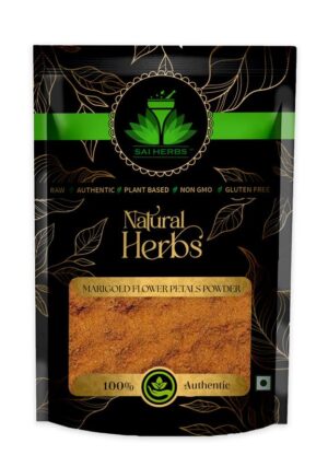 SAI HERBS Marigold Flower Petals Churan - Genda Phool Patti Churan - Healthy Tea - Full of Antioxidants - Pure & Natural