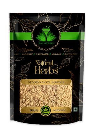 SAI HERBS Moorva Mool Powder - Murva Mool Powder - Marsdenia Tenacissima Powder - Pure & Natural
