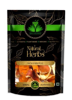 SAI HERBS Mosambi Peel - Mosambi Chilka - Mosami Chilkha - Used For Improves Calcium Absorption - Skin Woes - Pure & Natural