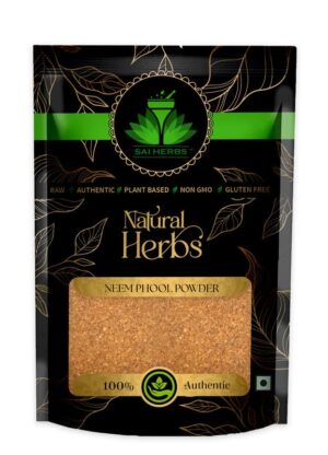 Sai Herbs Neem Phool Powder - Neem Ka Phool Powder - Azadirachta Indica - Neem Flowers Powder