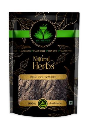 SAI HERBS Pipal Gol Unani Powder - Pipli Gol Unani Powder - Pippali Gol Unani Powder - Chavya Unani Powder - Pepper Unani Powder - Thippli Unani Powder - Peepri Unani Powder - Pipili Unani Powder - Pure & Natural