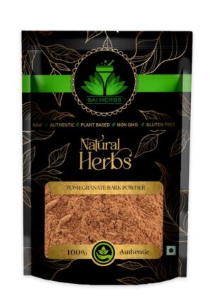 SAI HERBS Pomegranate Bark Powder - Good for Healthy Lifestyle, Supports Overall Wellness - Pure & Natural