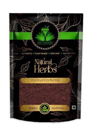 SAI HERBS Ratanjot Root Unani Powder - Alkanet Root Unani Powder - Ratanjyot Jadd Unani Powder - Pure & Natural