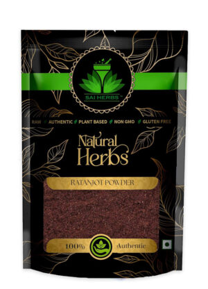 SAI HERBS Ratanjot Root Unani Powder - Alkanet Root Unani Powder - Alkanna Tinctoria Unani Powder - Ratanjyot Jadd Unani Powder - Jatropha Curcas Unani Powder - Pure & Natural