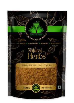 SAI HERBS Red Raspberry Leaves Powder - Rubus Ideaeus Powder - Garden Raspberry Leaves?Powder - Good for Healthy Lifestyle, Supports Overall Wellness - Pure & Natural