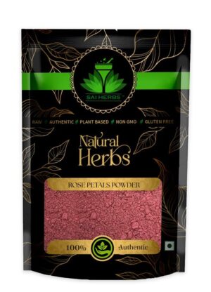 SAI HERBS Red Rose Flower Churan - Gulab Phool Churan - For Skin - Face Pack Mask for Fairness - Tanning - Glowing Skin - Pure & Natural