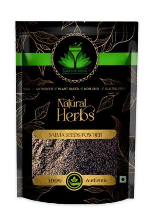 SAI HERBS Salvia Seeds Powder - Tukhm-e-Balangu Powder - Pure & Natural