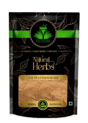 SAI HERBS Sat Mulethi Powder - Rabbesoos Powder - Rubulsus Powder - Glycerrizine Extract Powder - Liquorice Juice Sticks Powder - Pure & Natural