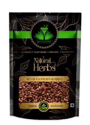 SAI HERBS Sea Buckthorn Berries - Nourishes Skin - Rich in Fatty Acids - No Added Sugar - Pure & Natural