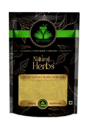 SAI HERBS Silver Needle White Siddha Powder - Rich in Antioxidants - Pure & Natural