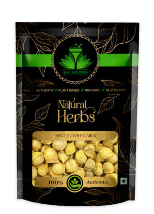 SAI HERBS Single Clove Garlic - Solo Garlic - Himalayan Garlic - Ek Pothi Lahsun - Good for Healthy Lifestyle, Supports Overall Wellness - Pure & Natural