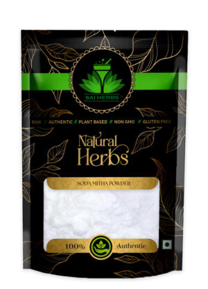 SAI HERBS Soda Mitha Powder - Soda Sweet - Sodium Hydrogen Carbonate - Cooking Soda - Meetha Soda - Baking Soda Powder - Sodium Bicarbonate - Good for Healthy Lifestyle, Supports Overall Wellness - Pure & Natural