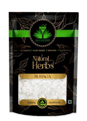 SAI HERBS Suhaga - Borax - Tankan Bhasma - Stone Sodium Borate Borax Rock - 100% Natural Ayurvedic Remedy, Unadulterated - Pure & Natural