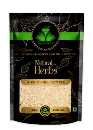 SAI HERBS White Wild Turmeric Powder - For Fairness, Treat Acne & Boils - Remove Scars - Keeps Away Wrinkles - Skin & Face - Pure & Natural