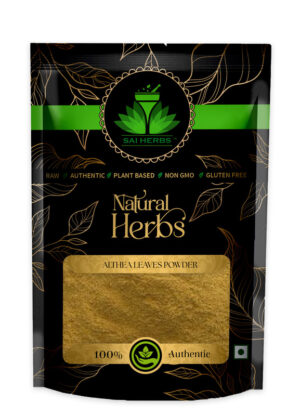 SAI HERBS Althea Leaves Powder - Good for Healthy Lifestyle, Supports Overall Wellness - Pure & Natural