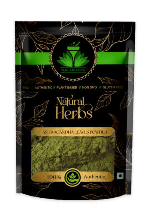 SAI HERBS Ashwagandha Leaves Unani Powder - Withania Somnifera Leaves Unani Powder - Good for Healthy Lifestyle, Supports Overall Wellness - Pure & Natural