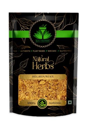 SAI HERBS Belgiri Powder - Bealgiri Powder - Bael Phal Dry Herbal Powder - Aegle Marmelos Herbal Powder - Wood Apple Herbal Powder - Pure & Natural