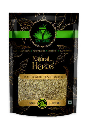SAI HERBS Blue Flowered Leaves Unani Powder - Glory Tree Leaves Unani Powder - Good for Healthy Lifestyle, Supports Overall Wellness - Pure & Natural