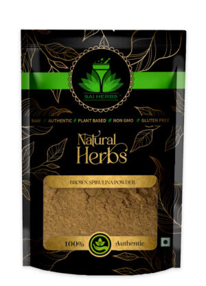SAI HERBS Brown Spirulina Powder - Good for Healthy Lifestyle, Supports Overall Wellness - Pure & Natural