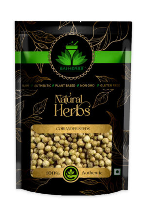 SAI HERBS Coriander Seeds - Good for Healthy Lifestyle, Supports Overall Wellness - Pure & Natural (100 Grams)
