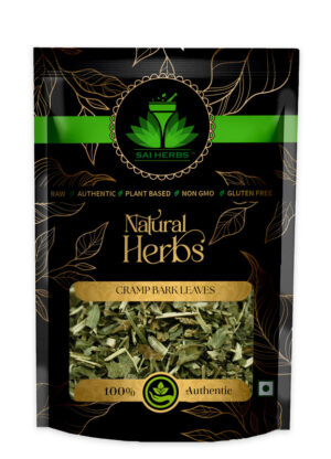 SAI HERBS Cramp Bark Leaves - Good for Healthy Lifestyle, Supports Overall Wellness - Pure & Natural (100 Grams)