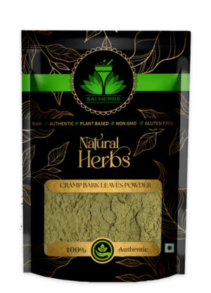 SAI HERBS Cramp Bark Leaves Unani Powder - Good for Healthy Lifestyle, Supports Overall Wellness - Pure & Natural