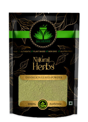 SAI HERBS Dandelion Leaves Powder - Taraxacum Officinales Leaves Powder - Boosts Energy and Immunity - Anti-inflammatory - Contains Antioxidant - Pure & Natural (100 Grams)