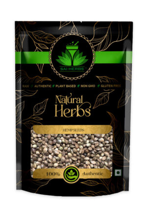 SAI HERBS Hemp Seeds - Good for Healthy Lifestyle, Supports Overall Wellness - Pure & Natural
