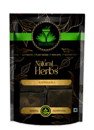 SAI HERBS Kattha Kala Original - Katha Black - Kaatha - Black Cutch - Acacia Catechu - Good for Healthy Lifestyle, Supports Overall Wellness - Pure & Natural (100 Grams)