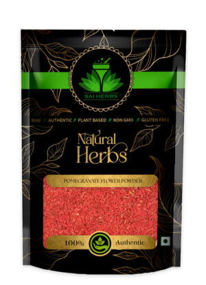 SAI HERBS Pomegranate Flower Powder - Good for Healthy Lifestyle, Supports Overall Wellness - Pure & Natural