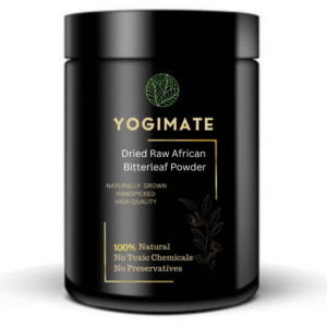 YOGIMATE Dried Raw African Bitterleaf Powder - Good for Healthy Lifestyle, Supports Overall Wellness - Pure & Natural (500 Grams)