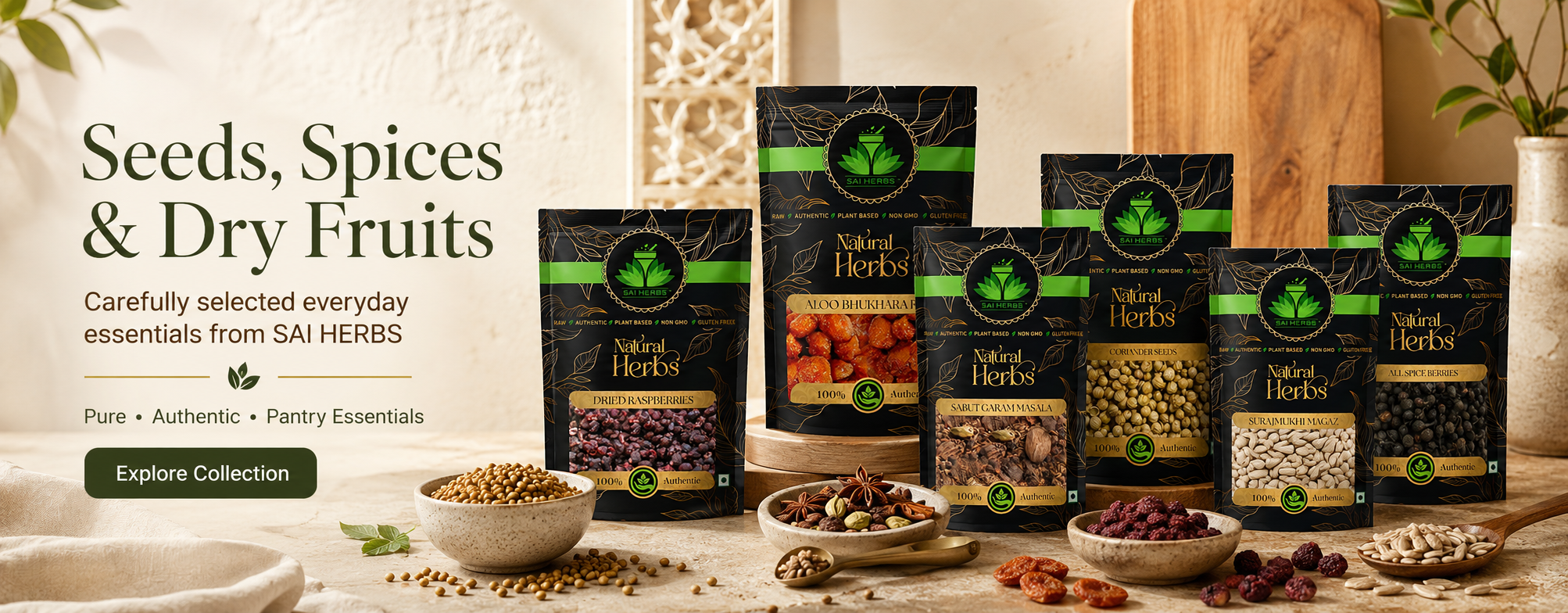 SAI HERBS Dry Fruits Seeds and Spices