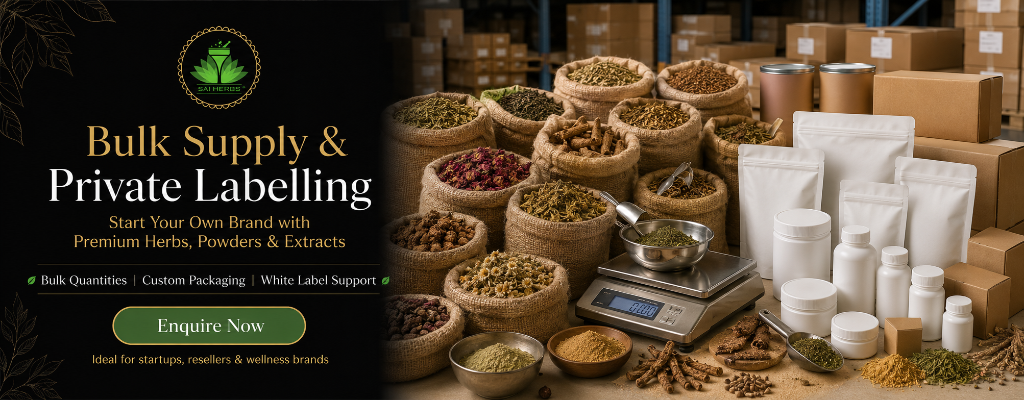 SAI HERBS Bulk Supply and Private Labelling