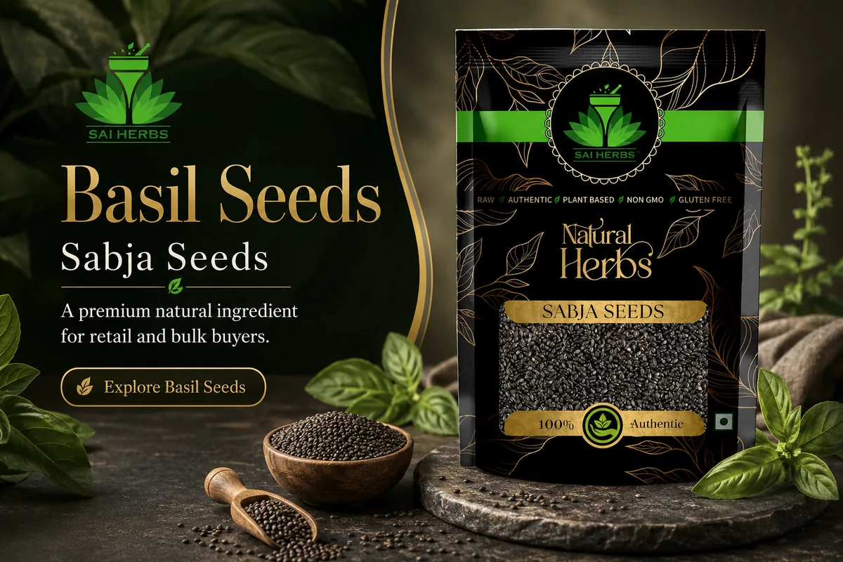 SAI HERBS Basil Seeds Sabja Seeds best seller banner